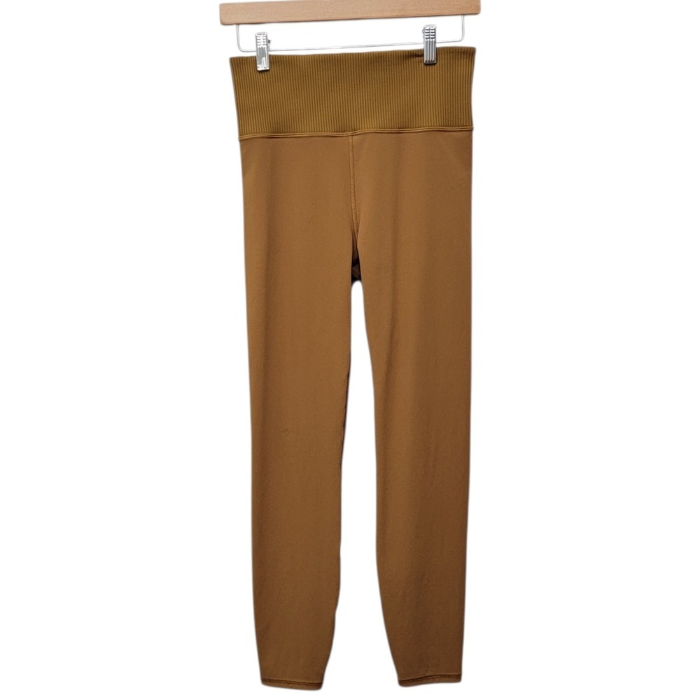 Vuori‎ Rib Studio Leggings Medium Dark Golden High Rise Athleisure Yoga Pilates
